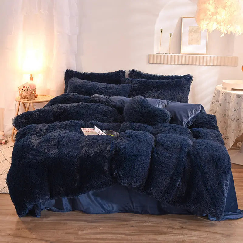 Luxury Thick Fleece Duvet Cover Bedding Set - Designs by Mysh