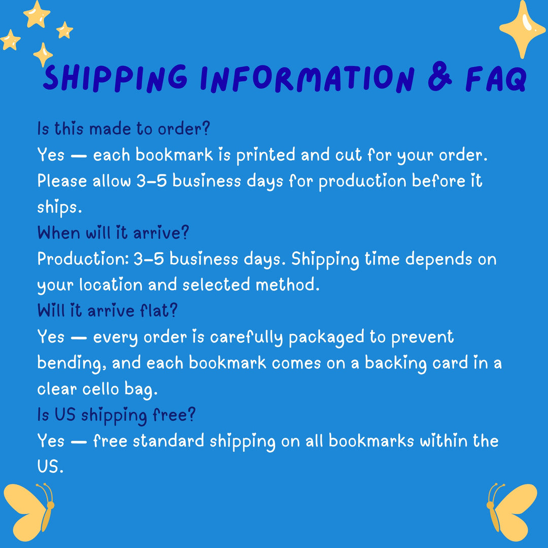 Magnetic Bookmark Shipping Information &amp; FAQ - Designs by Mysh