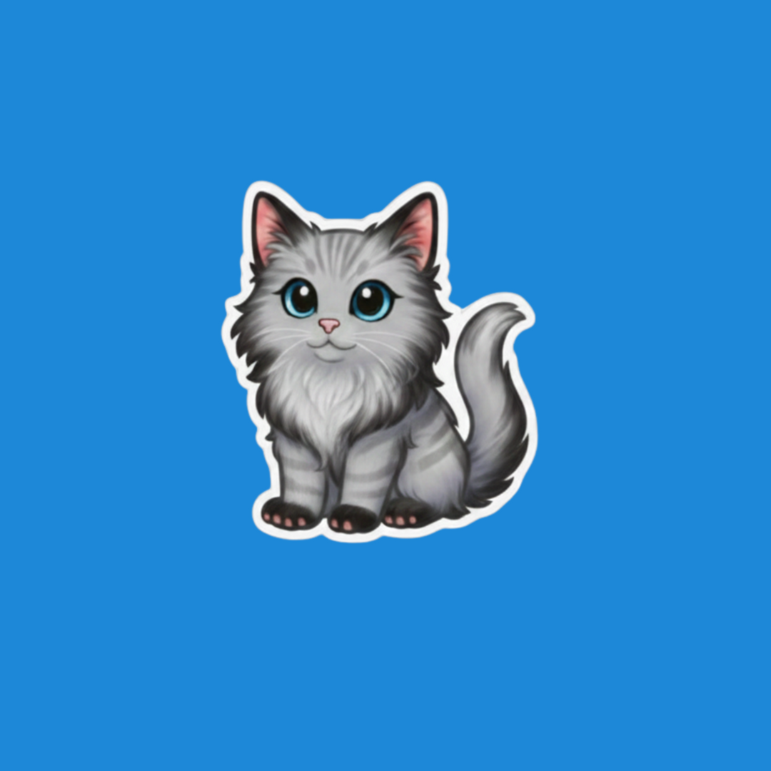 Maine Coon Silver Kawaii