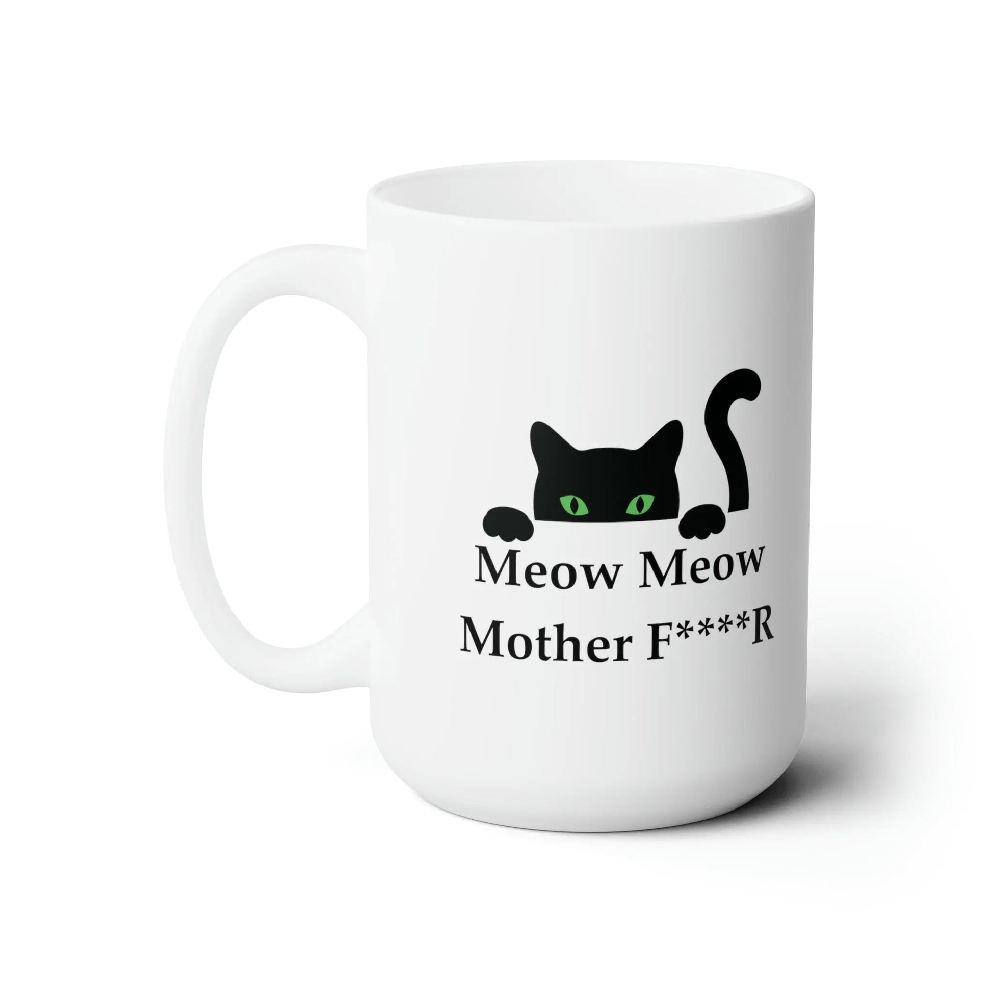 Mean Cat Ceramic Mug 15oz - Designs by Mysh