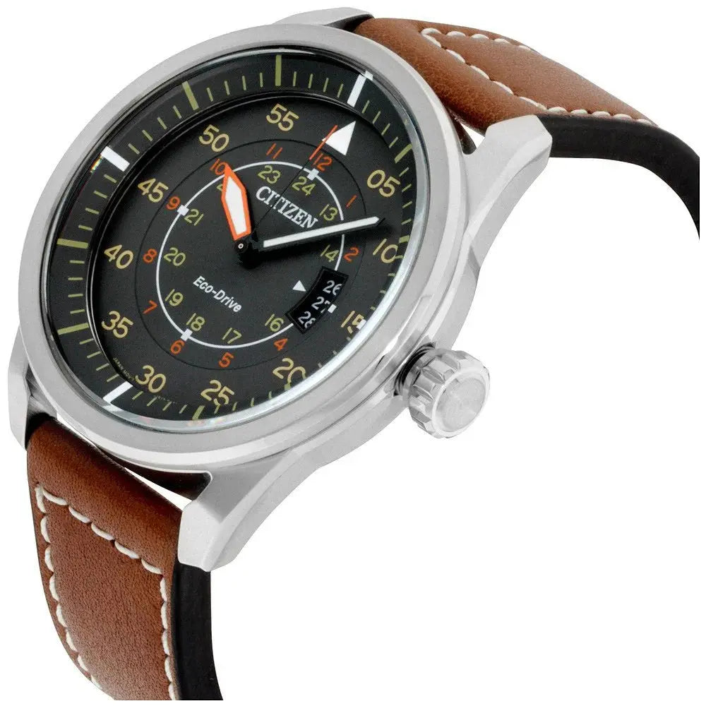 Men'S Eco-Drive Strap Watch with Black Dial AW1361-10H - Designs by Mysh