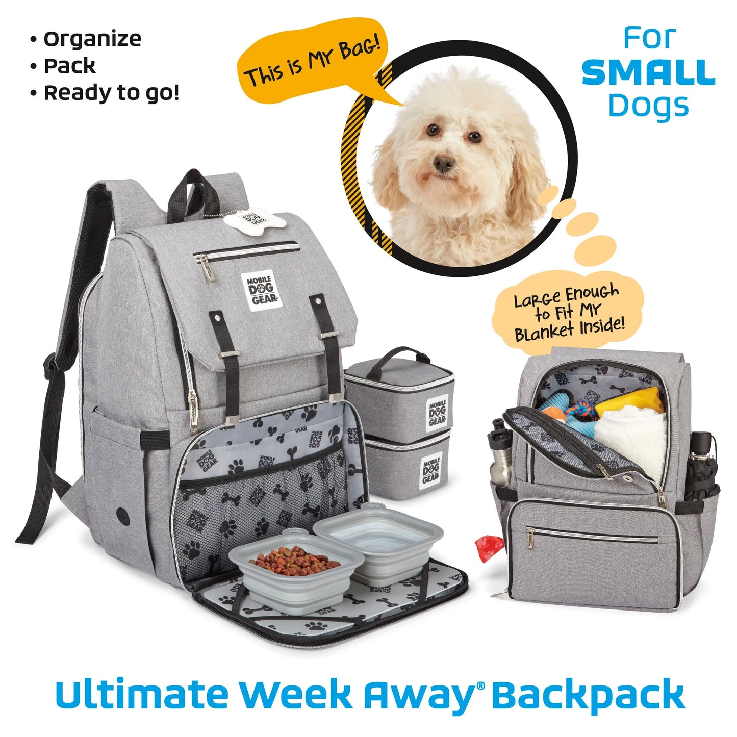 Mobile Dog Gear Ultimate Week Away Backpack - Designs by Mysh