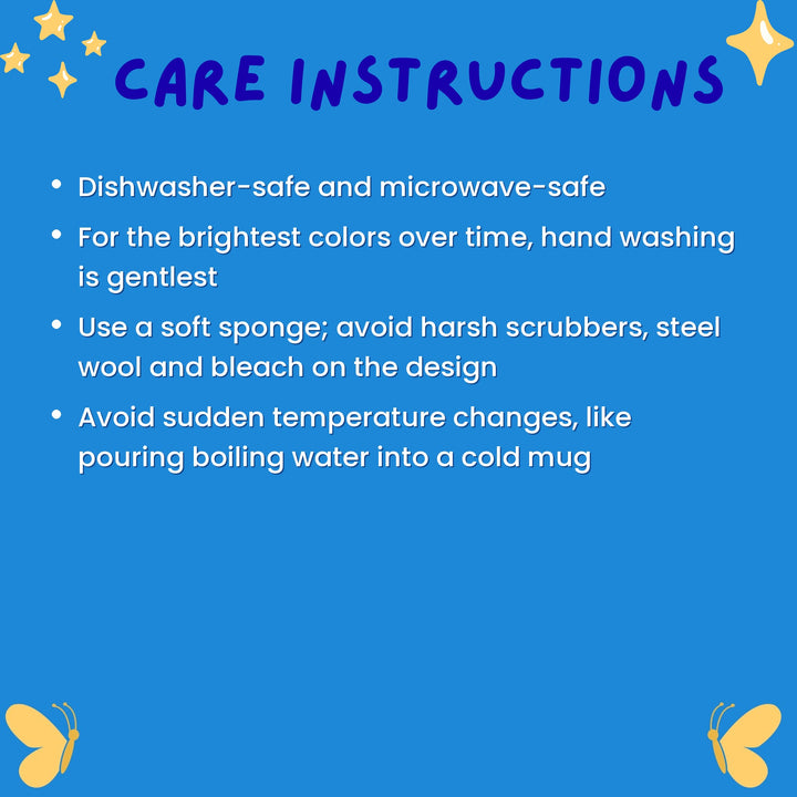 Ceramic Mug Care Instructions - Designs by Mysh