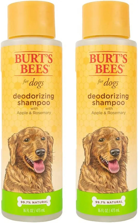 Naturally Derived Deodorizing Dog Shampoo with Apple & Rosemary - Dog Shampoo for Odors - Cruelty Free, Formulated without Sulfates and Parabens, Made in USA, 16 Oz - 2 Pack - Designs by Mysh