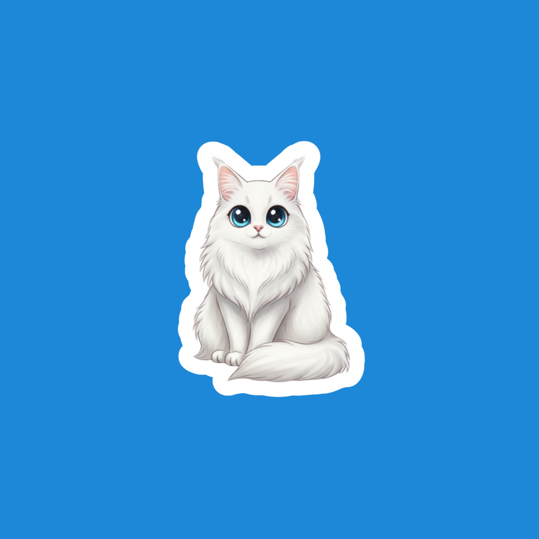 Norwegian Forest White Kawaii