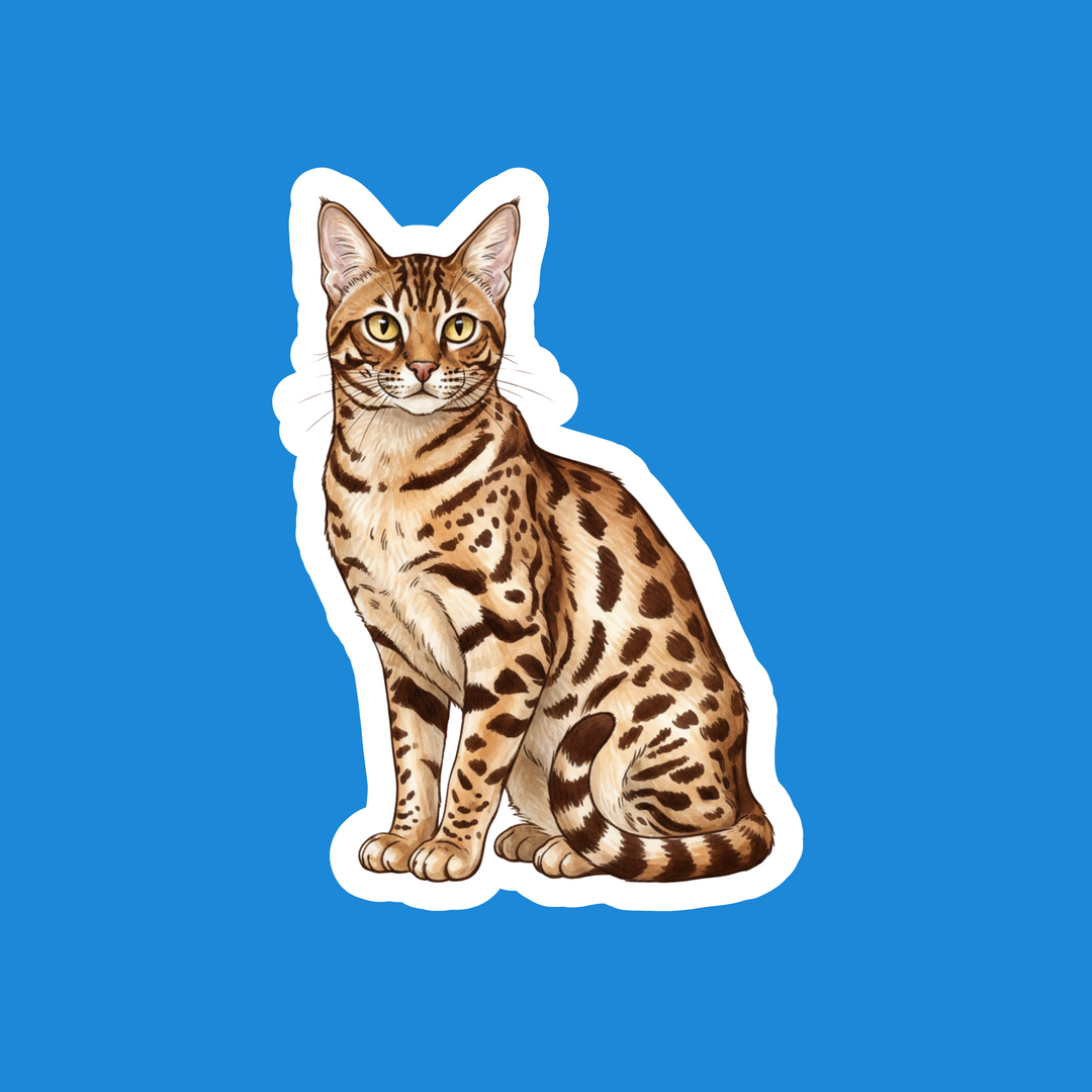 Ocicat Chocolate Spotted Watercolor Artwork – Designs by Mysh