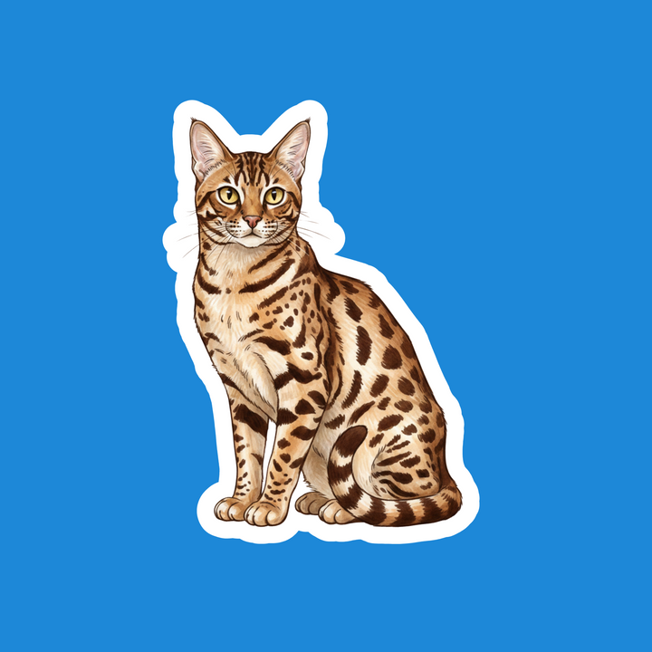 Ocicat Chocolate Spotted Watercolor Artwork – Designs by Mysh