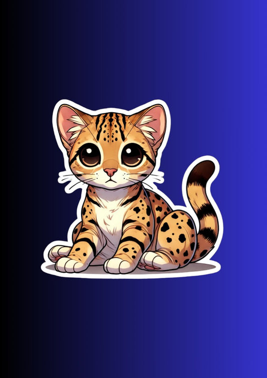 Ocicat Magnet – 3" Die-Cut Spotted Cat Magnet – Cute Ocicat Fridge Magnet – Exotic Cat Lover Gift