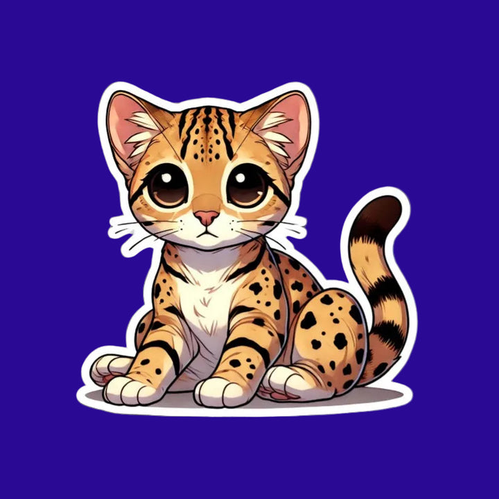 Ocicat Magnet – 3" Die-Cut Spotted Cat Magnet – Cute Ocicat Fridge Magnet – Exotic Cat Lover Gift - Designs by Mysh