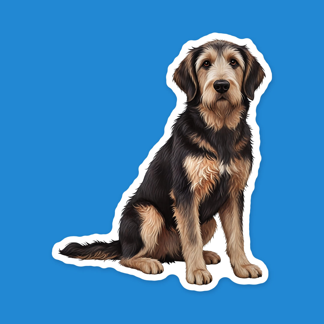 Otterhound Black and Tan watercolor dog sticker