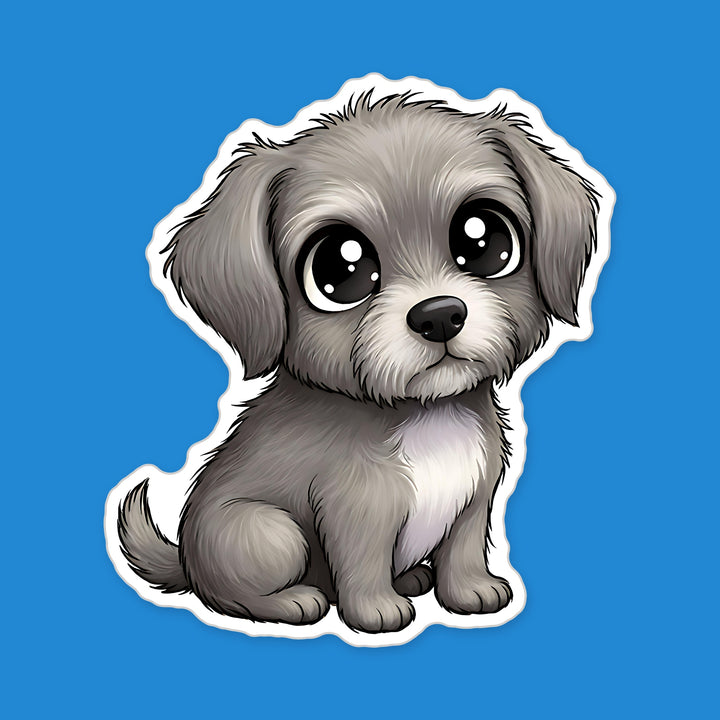 Otterhound Grey kawaii dog fridge magnet