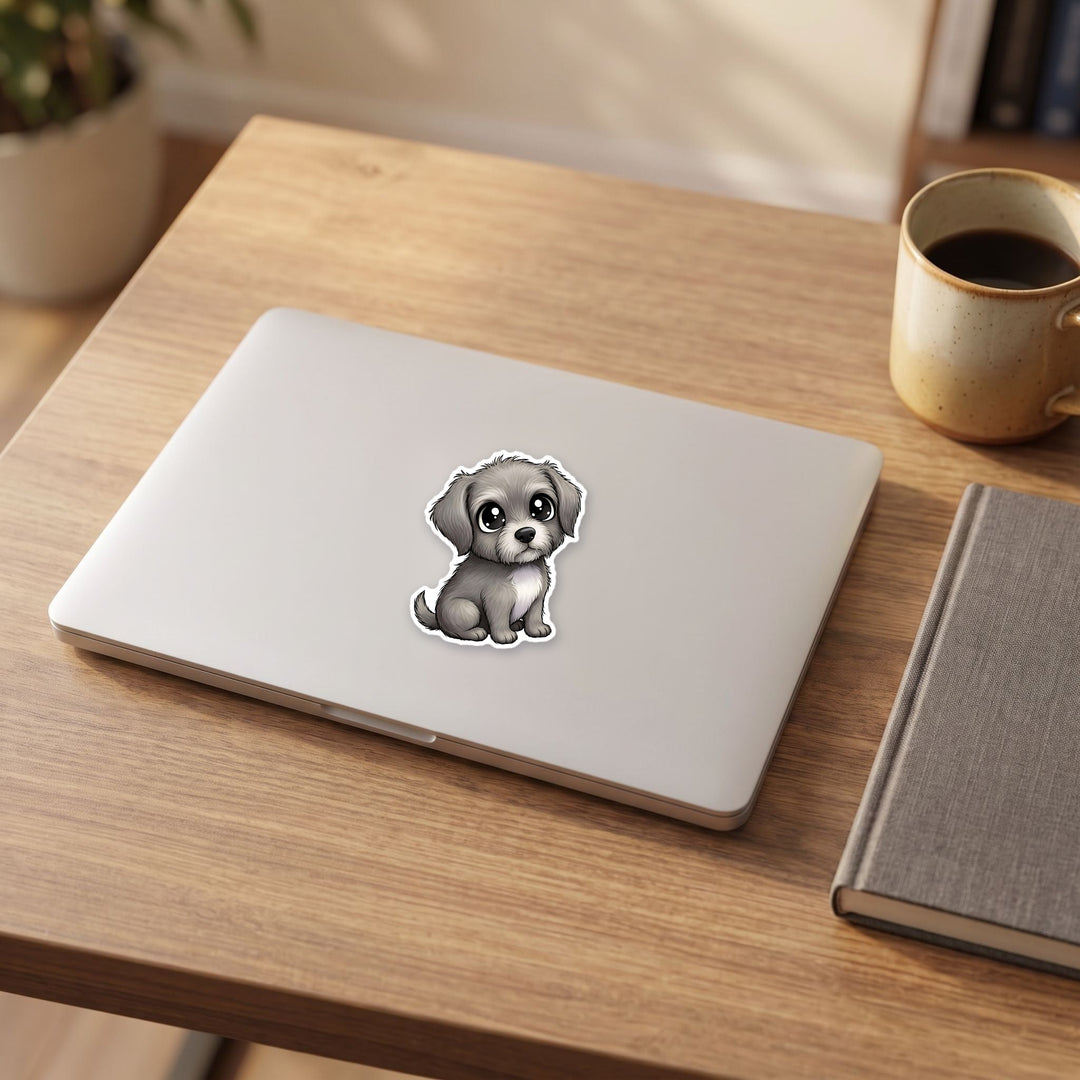 Otterhound Grey sticker on a laptop