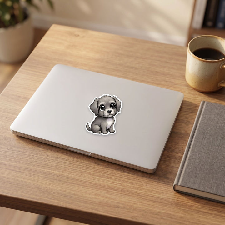 Otterhound Grey sticker on a laptop