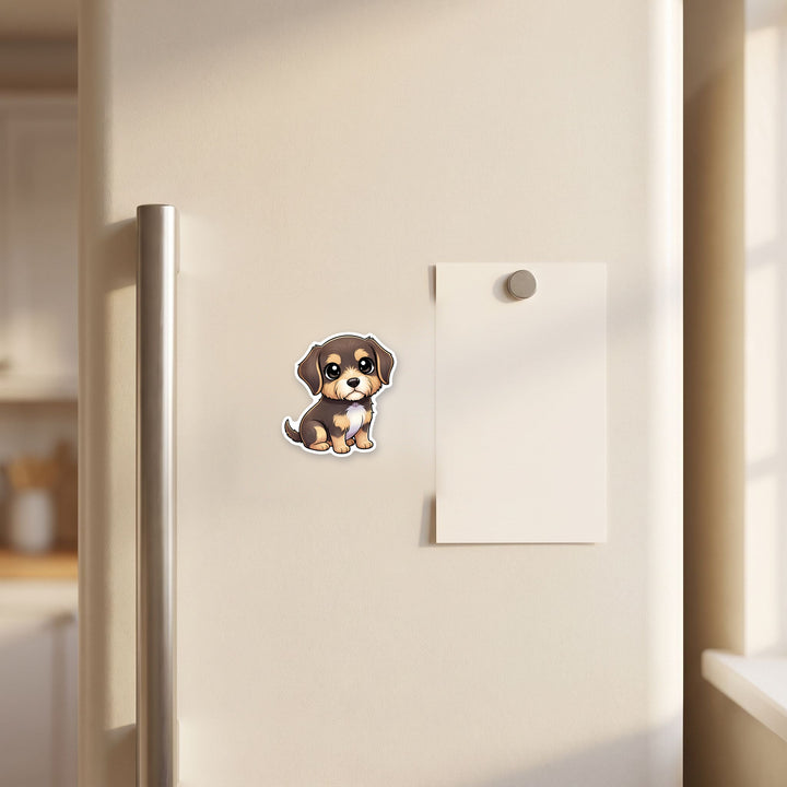 Otterhound Liver and Tan magnet on a fridge