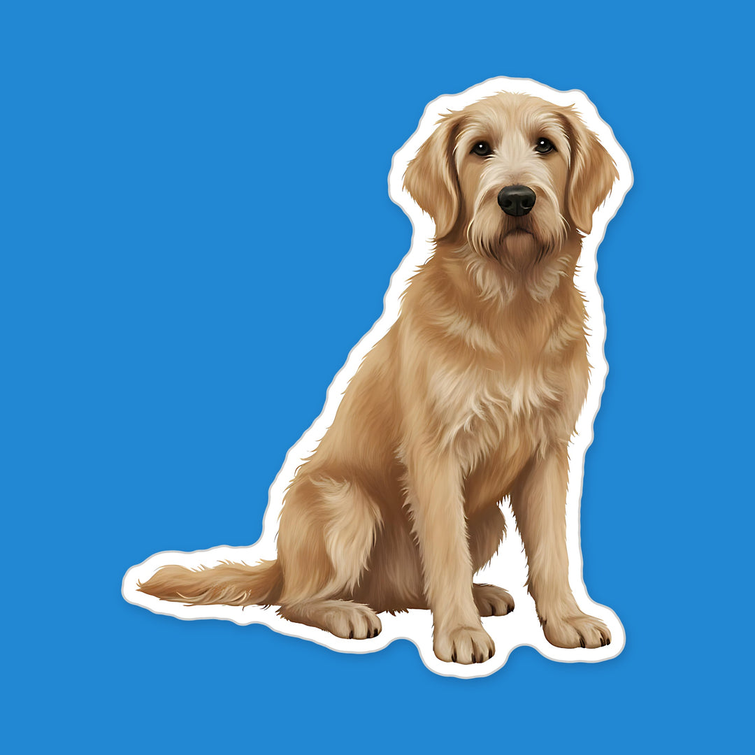 Otterhound Wheaten watercolor dog sticker