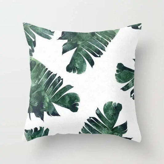 Banana Leaf Watercolor Pattern Cushion/Pillow - Designs by Mysh