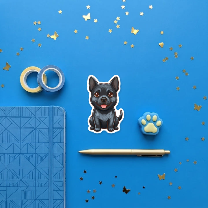 Pitsky Black kawaii magnet flat lay with stationery – Designs by Mysh