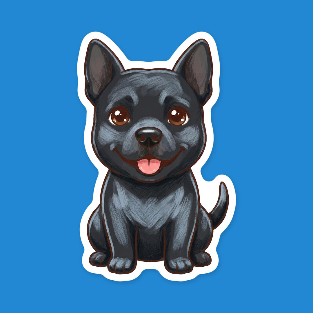 Pitsky Black kawaii vinyl sticker – Designs by Mysh