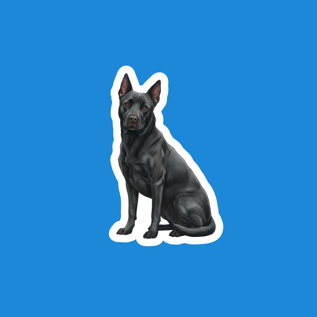 Pitsky Black Watercolor Vinyl Sticker – Designs by Mysh