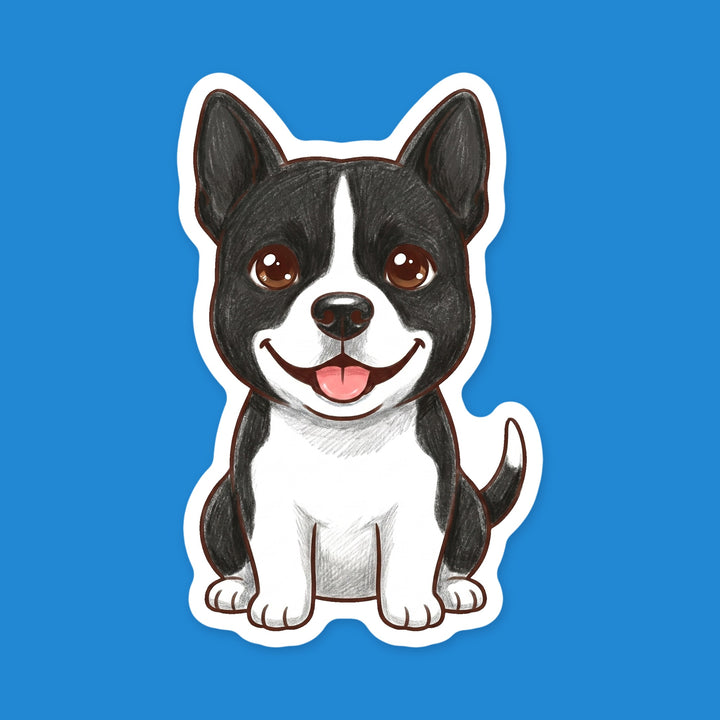 Pitsky Black &amp; White kawaii fridge magnet – Designs by Mysh