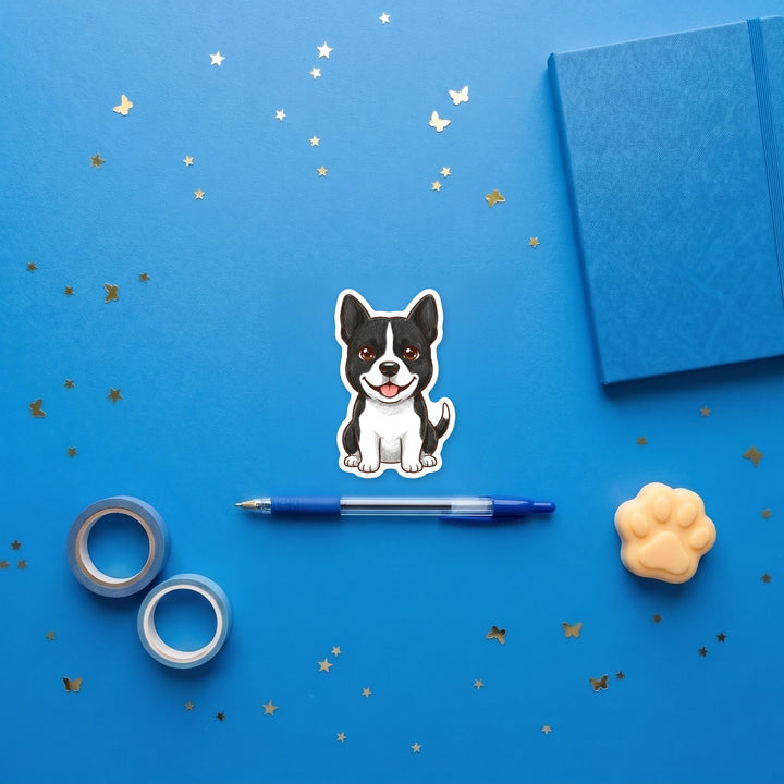 Pitsky Black &amp; White kawaii sticker flat lay with stationery – Designs by Mysh