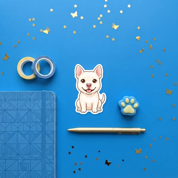 Pitsky White kawaii magnet flat lay with stationery – Designs by Mysh