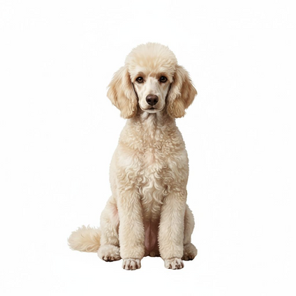 Poodle Sticker – Elegant Curly Pup (3") - Designs by Mysh