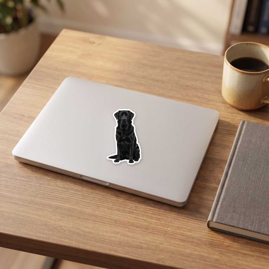 Rafeiro do Alentejo Black sticker on a laptop