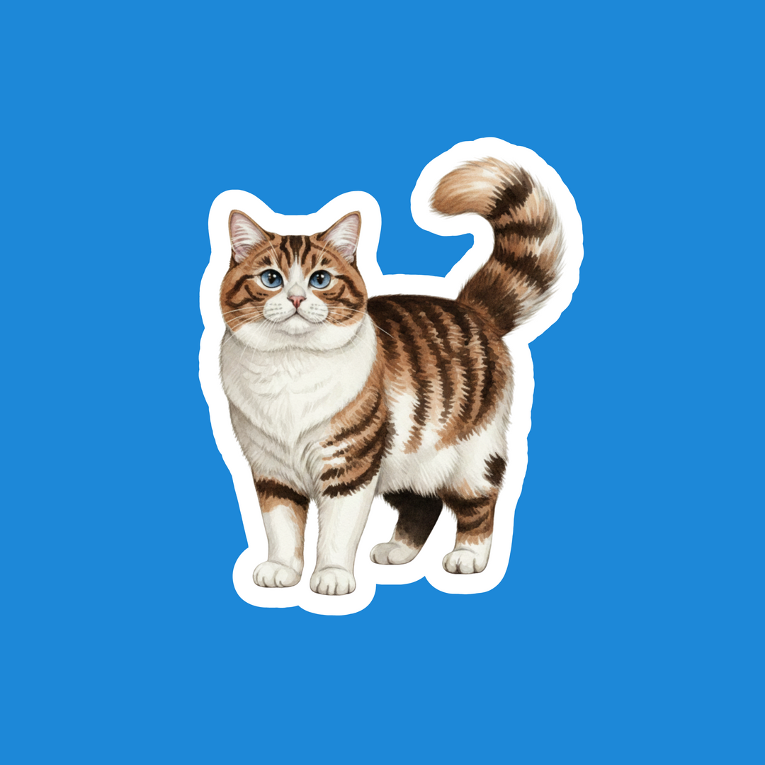 Ragamuffin Brown Tabby and White Watercolor Artwork – Designs by Mysh