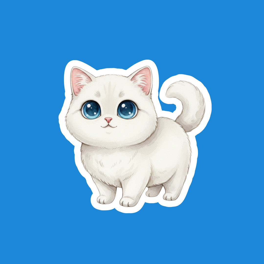 Ragamuffin White Kawaii Artwork – Designs by Mysh