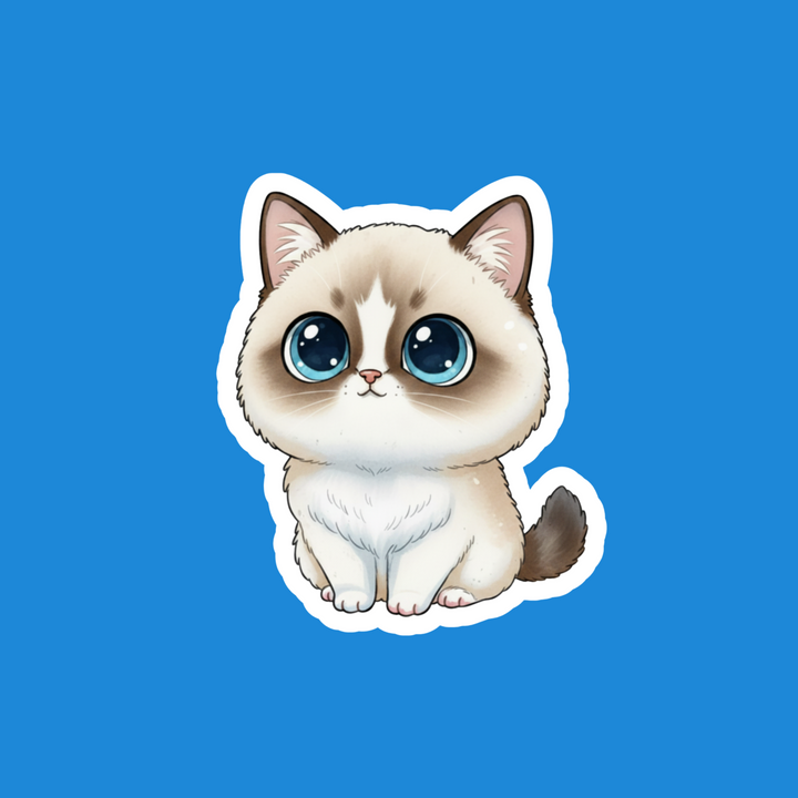 Ragdoll Seal Bicolor Kawaii Artwork – Designs by Mysh
