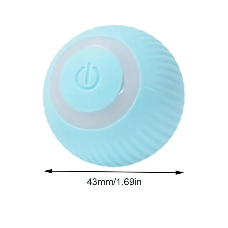 Rechargeable Cat Ball Toy Smart Automatic Rolling Kitten Toys 360 Degree Spinning Ball for Cats Usb Rechargeable Pet Toys - Designs by Mysh