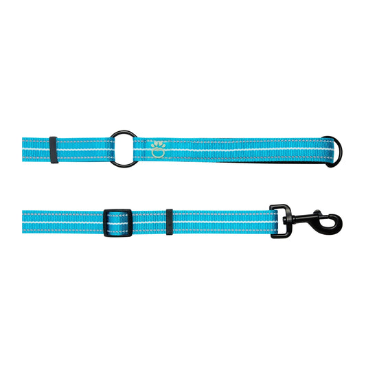 Reflective Leash - EEZY-6 - Neon Blue Designs by Mysh