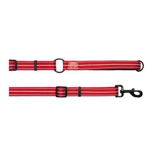 Reflective Leash - EEZY-6 - Red Designs by Mysh