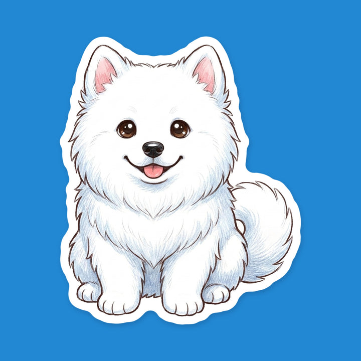 Samoyed White kawaii vinyl sticker – Designs by Mysh