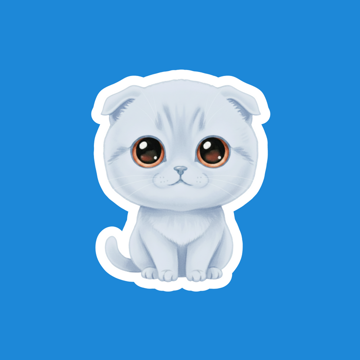 Scottish Fold Blue Cat Kawaii Fridge Magnet – Designs by Mysh