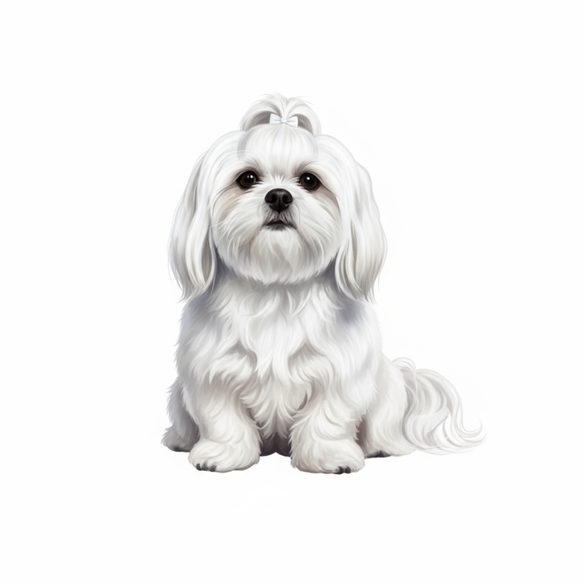 Shih Tzu Watercolor Style - Vinyl Stickers