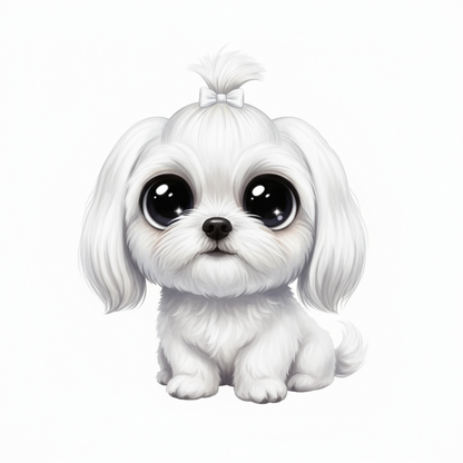 Shih Tzu Kawaii Style - Vinyl Stickers