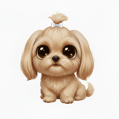 Shih Tzu Kawaii Style - Vinyl Stickers