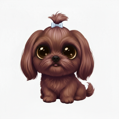 Shih Tzu Kawaii Style - Vinyl Stickers