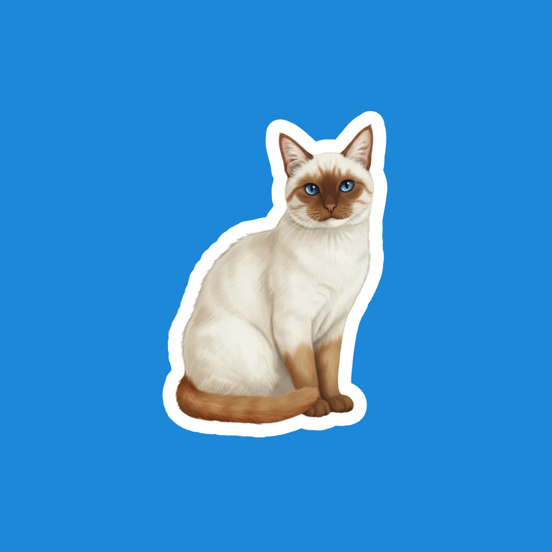 Siamese Colorpoint Watercolor Vinyl Sticker – Designs by Mysh