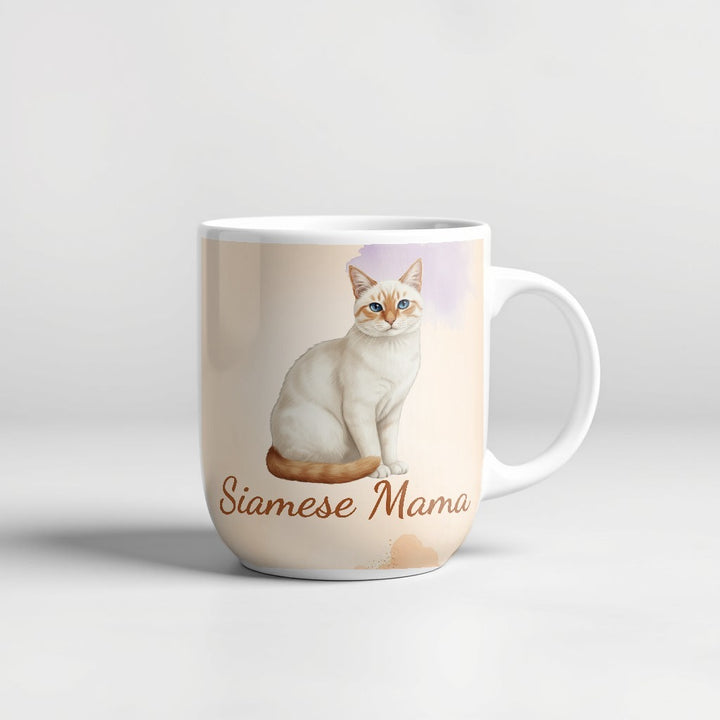Siamese Flame Point watercolor Siamese Mama 15oz ceramic mug - Designs by Mysh