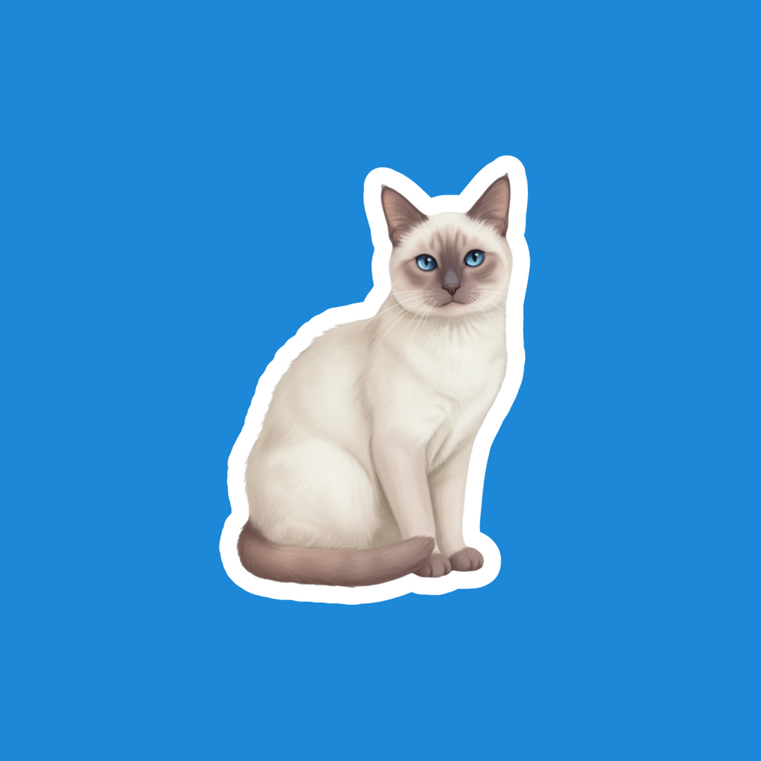 Siamese Lilac Point Watercolor Vinyl Sticker – Designs by Mysh