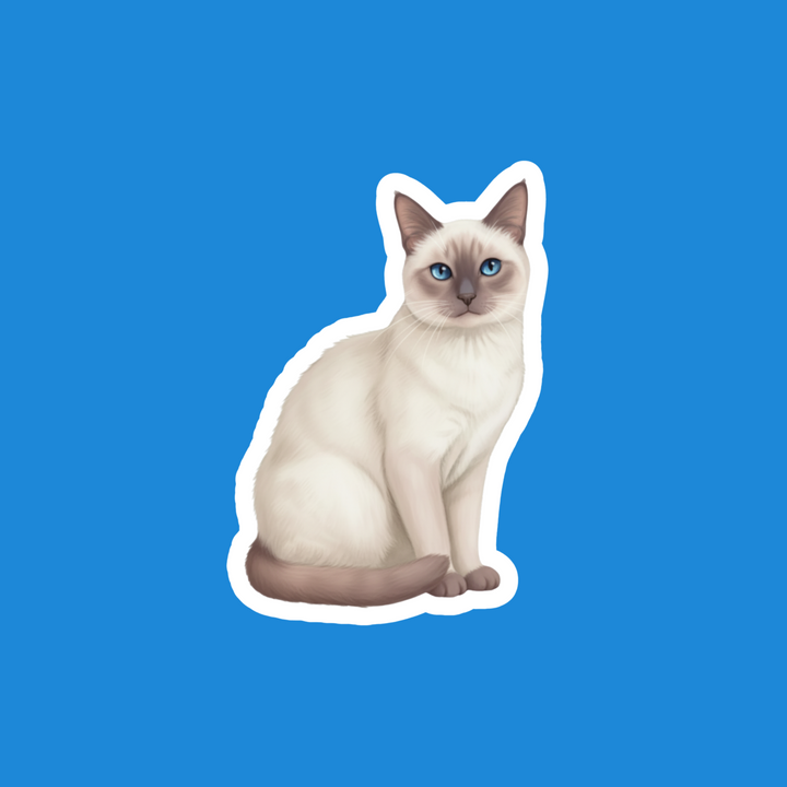 Siamese Lilac Point Watercolor Vinyl Sticker – Designs by Mysh