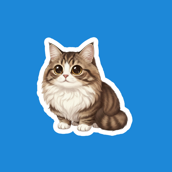 Siberian Brown Tabby Kawaii Artwork – Designs by Mysh