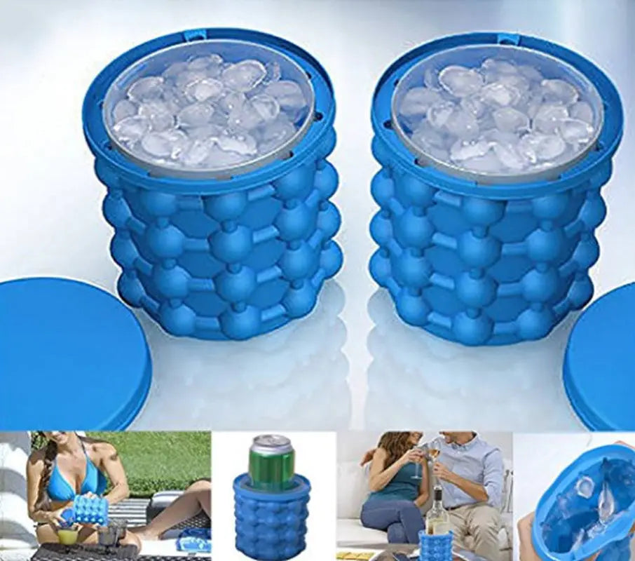 Silicone Ice Maker Quick Cold Ice Bucket Ice Cube Storage Silicone Bucket - Designs by Mysh