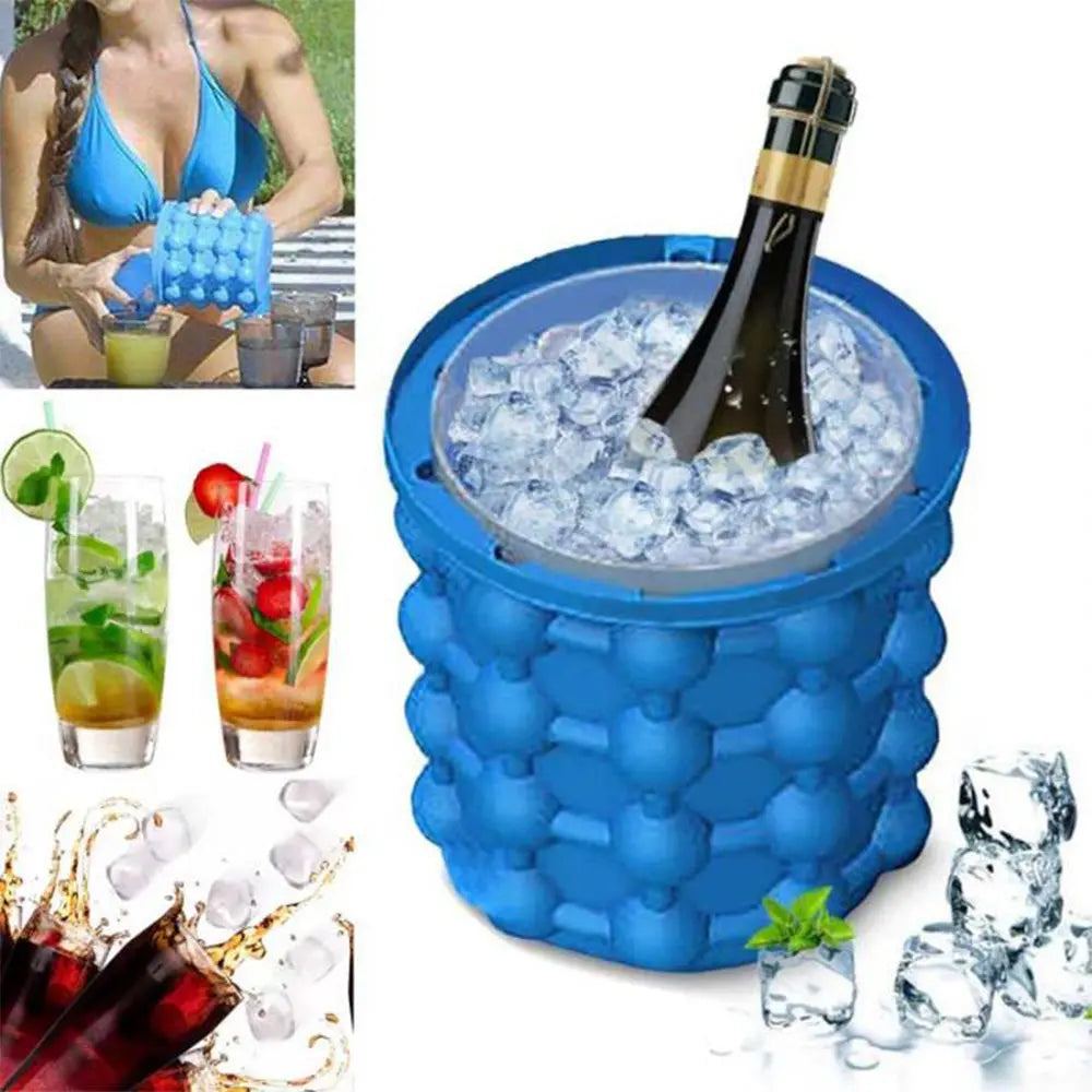 Silicone Ice Maker Quick Cold Ice Bucket Ice Cube Storage Silicone Bucket - Designs by Mysh