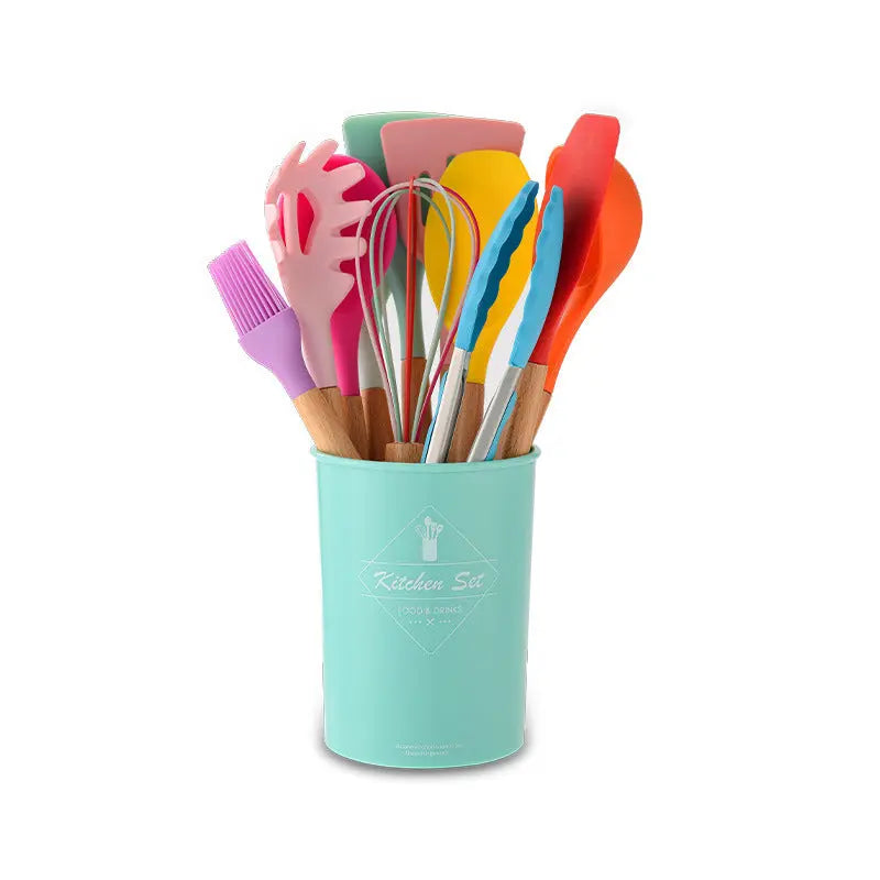 Silicone Kitchenware With Wooden Handle - Designs by Mysh