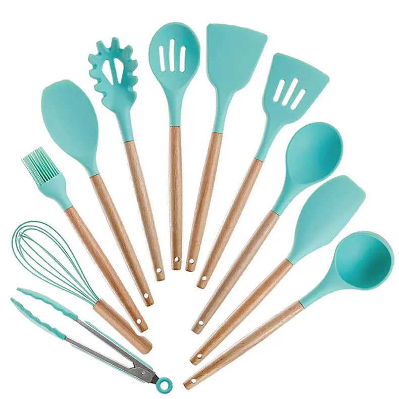 Silicone Kitchenware With Wooden Handle - Designs by Mysh