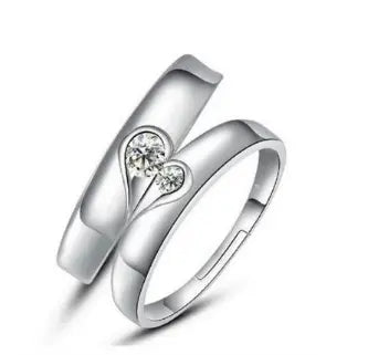 Silver heart diamond ring - Designs by Mysh